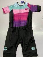 Triathlon childrens summer new short-sleeved jumpsuit triathlon training riding suit boys and girls universal