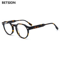 Vintage Acetate แว่นตา Full Rim กรอบแว่นตา R Oval Mens Women Optical Clear เลนส์แว่นตา Prescription Rx Able