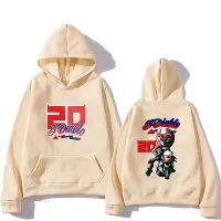 Fabio Quartararo 20 Hoodie Grafis Fashion Harajuku Manga Sweatshirt Pria/Wanita Pakaian Lengan Panjang Streetwear Pullover Bulu Domba Size Xxs-4Xl