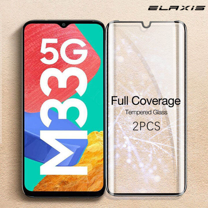 elaxis-ฟิล์มกันรอยสำหรับ-samsung-galaxy-m33-5g-อุปกรณ์ป้องกันหน้าจอแบบใส-hd-จำนวน2ชิ้นความแข็ง9h-ฟิล์มกระจกนิรภัยป้องกันรอยขีดข่วน