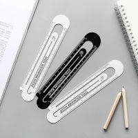 卍❁ 1pc 12cm15cm High Quality Steel Ruler Metal Ruler Multi-function Metal Bookmarks School Supplies Cute Drawing Supplies