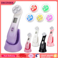 DECINIEE 5 In 1 RF เครื่องนวดหน้าการรักษาด้วยวิธีเมโสแบบ EMS ความถี่สูง Alat Pemijat Wajah LED แสงบำบัดอุปกรณ์ความงามต่อต้านริ้วรอย