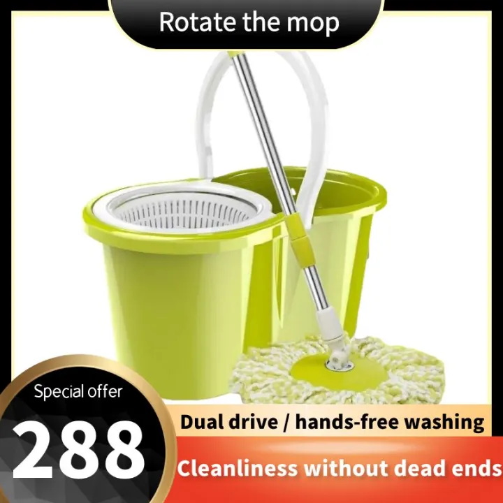 mop Spin mop Stainless steel spiral barrel Lazy handwashing pushtype