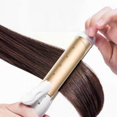 2 In 1 Straight Curly Hair Styling Tools Wet And Dry Curler Straightener Lasting Iron Heating Curling Hair Natural Hair Fas Z0s1