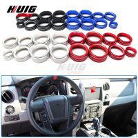 ◇ Car Interior Accessories For Ford F150 2009-2014 Air Conditioning Ring AC Knob Heater Center Console Switch Button Cover Trim