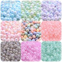 8mm 10mm Colour AB Charm Round Acrylic Shiny Bead Loose Spacer Aurora Bead for Jewelry Makeing DIY Handmade Bracelet Accessories