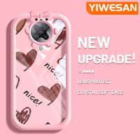 YIWESAN เคสสำหรับ Xiaomi Poco F2 Pro Redmi K30 Pro Zoom เคสลายการ์ตูนน่ารักลายการ์ตูนช็อคโกแลตรูปหัวใจสวยงามปลอกนุ่มโปร่งใสกันกระแทกใสเรียบง่ายปลอกเคสโทรศัพท์รูปหัวใจ