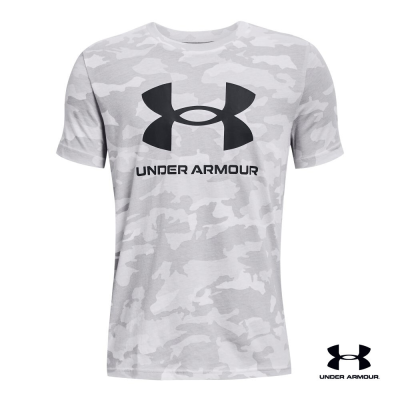Under Armour UA Boys Sportstyle Logo Printed Short Sleeve อันเดอร์ อาร์เมอร์ เสื้อออกกำลังกายสำหรับเด็กผู้ชาย