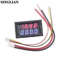 LED Digital DC Voltmeter Ammeter 4 Bit 5 Wires DC0 200V 10A Voltage Current Meter Power Supply Red Blue LED Dual Display