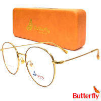 แว่นตา Fashion รุ่น Butterfly 6701 กรอบแว่นตา สำหรับตัดเลนส์ กรอบเต็ม แว่นแฟชั่น ชาย หญิง ทรงสปอร์ต sport วัสดุ สแตนเลส stainless steel ขาข้อต่อ รับตัดเลนส์