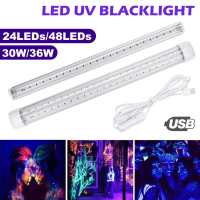 【⊕Good quality⊕】 lian400770360360 หลอดไฟยูวีไฟแบล็กไลต์ Led Uv ในไฟดิสโก้30W/36W หลอด Led สีม่วงแท่งไฟสำหรับชาร์จไฟด้วย Usb Blacklight