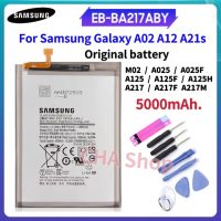 แบตเตอรี่ แท้ SAMSUNG A02 / A12 / A21s / M02 Battery EB-BA217ABY 5000mAh. เเบต Samsung Galaxy A12 A125F A02 A21s A217F, M12 M127F