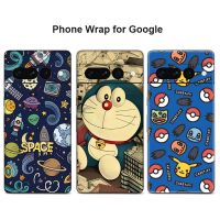 อนิเมะเคสโทรศัพท์สำหรับ Google Pixel 7 6 Pro ฟิล์มกันรอยหน้าจอด้านหลัง6A ลายการ์ตูนห่อ3M สติ๊กเกอร์กรอบแบบบางพิเศษ