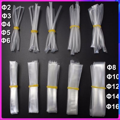 10Meters/Lot Clear Heat Shrink Tube Tubing 2MM 3MM 4MM 5MM 6MM 8MM 10MM 12MM 14MM Transparent Shrink Wrap Cable Sleeve Kit Electrical Circuitry Parts