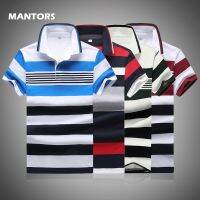 Cotton Polo Shirt Summer Men Striped Polo Shirts Casual Short Sleeve T-Shirts 2022 Fashion Men Slim Fit Business Shirts Tops Towels