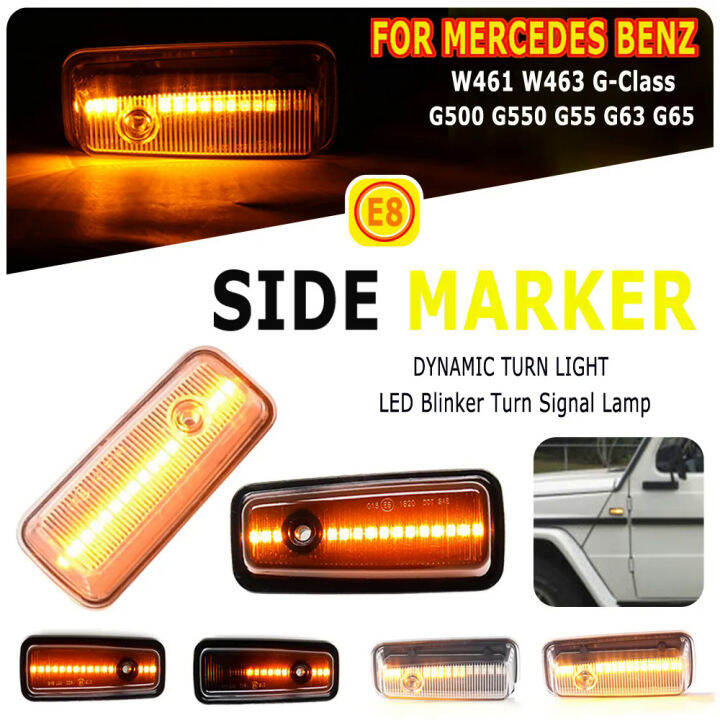 2X Dynamic LED Side Marker Blinker Repeater hidupkan lampu isyarat