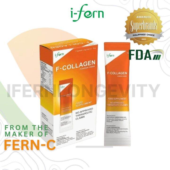 FCollagen (Type 1 and 3 Collagen) 5G 7 Sachet in a Box Lazada PH