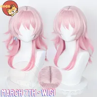 Cocos Game Honkai Star Rail March 7Th Cosplay Wig Game Cos Honkai: Star Rail Wig March 7Th Cosplay Pink Hair