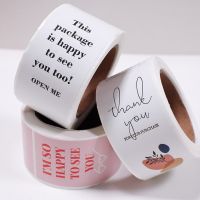 【CW】●ஐ  100pcs/roll This Is Happy To See You Too Stickers Small Business box packaging decor Thank Sticker Labels