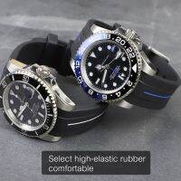 【September】 Curved 20mm 21mm(DEEPSEA) Watch Strap for Rolex Rubber Strap Submariner Yacht Master II GMT Watch Band for Omega Seamaster 300m