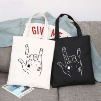 ✌ Jungkook Kpop Canvas Tote Bag Korean Army Merch Fabric Bags Women Black White Shopper Handbag Reusable Shopping Bags Aesthetic