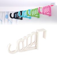 【YF】 Multi-Function Home Accessories Foldable Clothes Hanger Drying Rack 5 Hole Suit Bathroom Door Plastic Organizer Storage