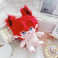 20cm Have a bone No bone Cute Doll Red Hair Ear Boys Doll Jungkook Jimin Jin V SUGA RM J-hope Plush Idol Dolls Gift