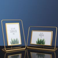 Simple Metal Picture Frame With Glass Cover Photo Frame Collection Iron Bracket Table Photo Frame Picture Frames Home Decor