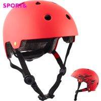 หมวกกันน็อคสำหรับเล่นสเก็ต สเก็ตบอร์ด และสกู๊ตเตอร์รุ่น Play 7 (สีแดง) Skating Skateboarding and Scootering Helmet Play 7 - Red