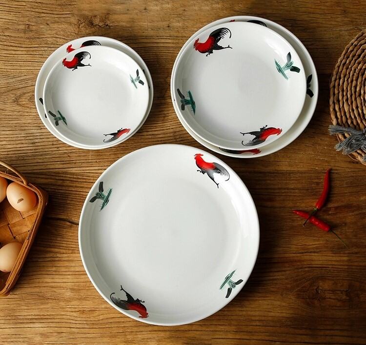 Cock Brand Ceramic Deep Plate (6-10 inches)