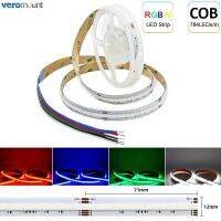 5m DC 24V COB LED Strip 4 in 1 RGBW RGBWW 784LEDs/m 5Pin 12mm PCB Flexible High Bright Dotless Colorful FOB Tape Light for Deco