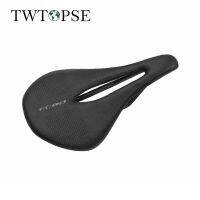 TWTOPSE 123G อานจักรยานคาร์บอน,สำหรับ Brompton เบาะหน้าจักรยานพับได้ทำจากหนังอะไหล่ใส่สบายทนทาน