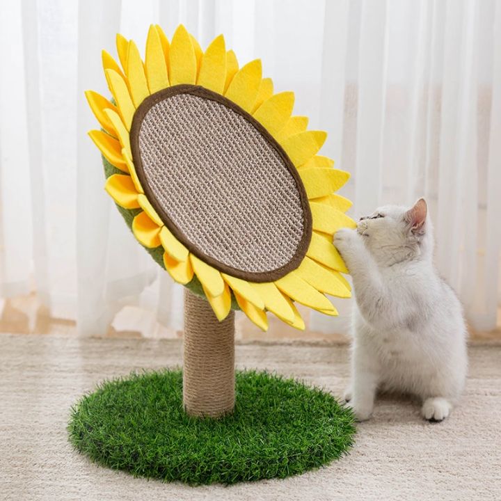 กระดาษลับเล็บแมว-ของเล่นแมว-กระดานข่วนเล็บแมว-แนวตั้ง-ลายดอกทานตะวัน-สําหรับปีนเขา