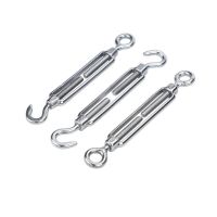 5PCs Stainless Steel Turnbuckle Adjusting Hook Ring Screw Wire Rope Tensioner Tightening Cable Screw Connector Spring Metal Coil Springs