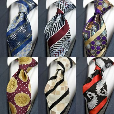Classy Geometric Pattern Paisley Checked Dots Stripes Mens Necktie Ties 100 Silk Jacquard Woven Free Shipping Elegant Brand New