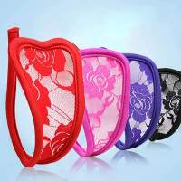 Woman Underwear Lingeries Floral Invisible Panties Erotic Transparent Thongs String C Crocet Lace Flower Women Sexy 2022