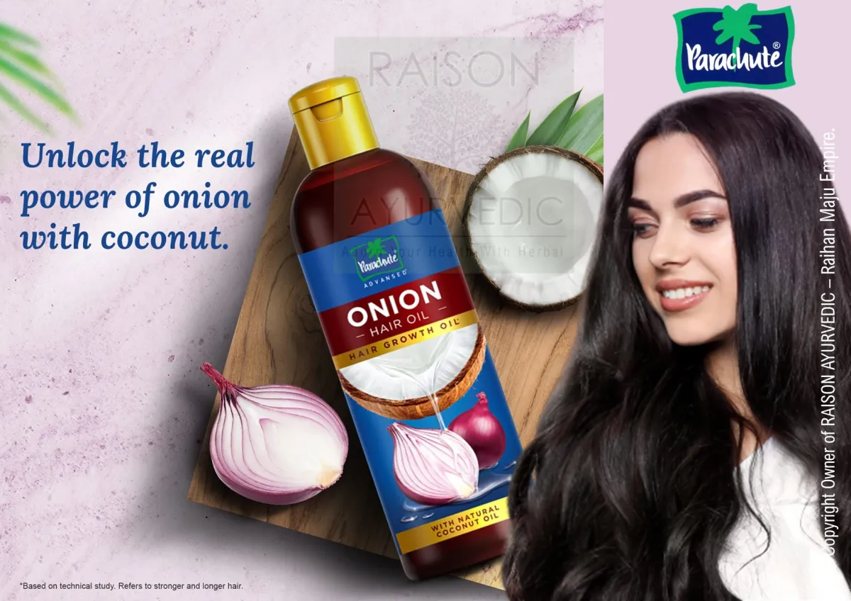 Parachute Advansed Onion Hair Oil |Hair Growth Oil| Reduces hairfall | With  Natural Coconut Oil, Onion Extracts, Vitamin E|200ml | Lazada