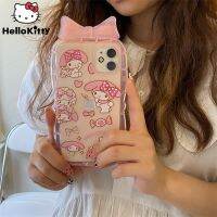 เคสซิลิโคนสวยงามสำหรับผู้หญิง,เคสโทรศัพท์ Qiqi Y2k Sanrio My Melody เคสโทรศัพท์น่ารักสำหรับ Iphone13 12 11 Pro Max X Xs Xr