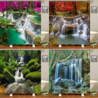 【CW】✶☞✠  Landscape Shower Curtain Fabric Print Scenery 240X180 Curtains