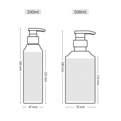 200ml Bottle 500ml Bottle Brown Bottle Scrub Bottled lotion Bottle 200ml Bottle Divided Shoulder Bottle cylindrical Dispensing Bottle Press Bottled 500ml Bottle bottled Body Lotion Shampoo Bottles