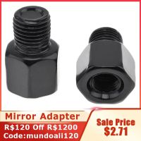 2PCS Mirror Adapter M8 M10 10mm 8mm Universal Black Motorcycle Motorbike Rearview Mirror Adapter Bolt Steel Metal for Motorcycle