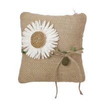 Wedding Decoration Rustic Linen Flower Bridal Wedding Ring Bearer Festive Supplies European Style Vintage Ring Pillow