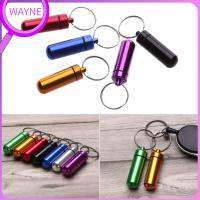 WAYNE อลูมิเนียมอัลลอยด์เก็บของกล่องจัดเก็บเครื่องประดับแบบอักษรเบรลล์ที่เก็บ Botol Mini พลาสติกกล่องภาชนะใส่ยา