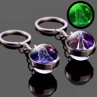 12 Constellation Luminous Keychain Glow In The Dark Glass Ball Pendant Zodiac Key Chain Holder Gifts for Men Women Lovers Friend
