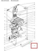 ขาปิดตีนตู้เย็นมิตซูบิชิ ตำแหน่ง37 ใช้กับรุ่น MR-CGX51ES KIEDJ9730 KICK PLATE (GBK) ของแท้