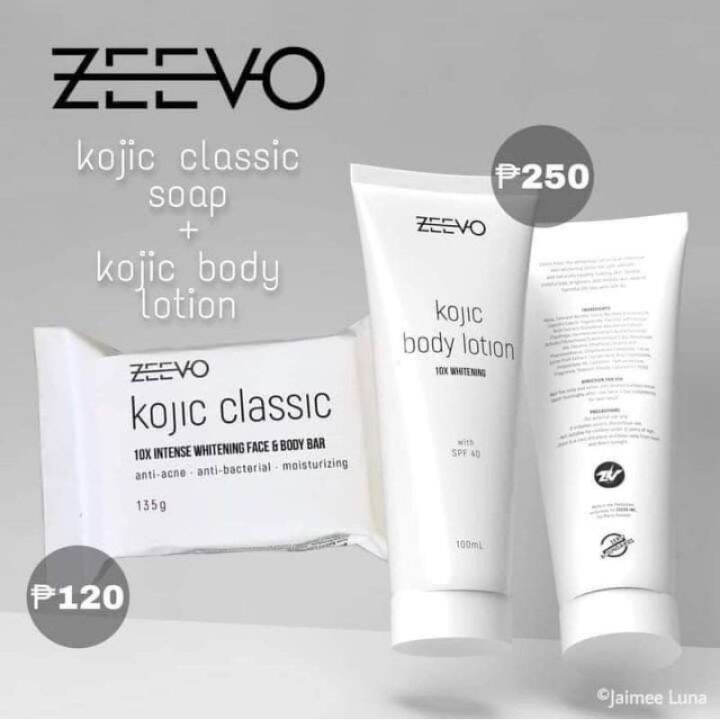 Zeevo Kojic Soap and Zeevo Kojic Lotion 10x Whitening Bleaching Scrub