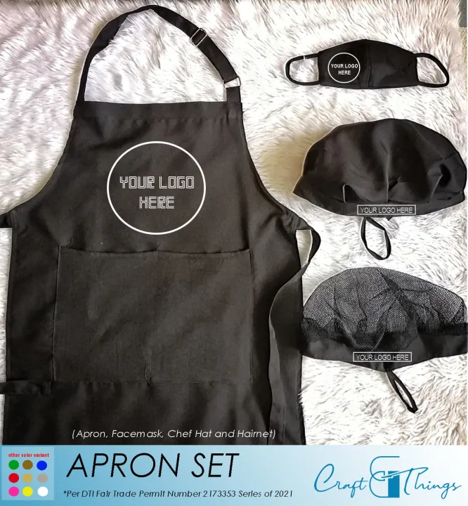 Apron Uniform Set Apron, Chef hat and Facemask Lazada PH