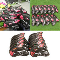 LazaraLife 11Pcsหัวกอล์ฟคลับครอบคลุม,รูปร่างเหยี่ยวDesign Golf Putterครอบคลุมกอล์ฟแฟร์เวย์เหล็กแซนด์เวดจ์หนังถุงสวมหัวไม้กอล์ฟชุด