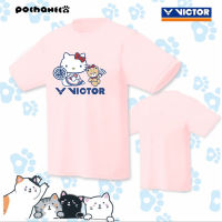 VICTOR 2023 Nova Camisa แบดมินตัน Homens Mulheres Secagem Rápida Mesa De Tênis Kit De Equipe De Compra Do Grupo แห้งเร็ว Camisetas De Torneio Resprovel