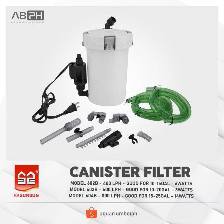 Sunsun 602B, Sunsun 603B & Sunsun 604B External Canister Filter for